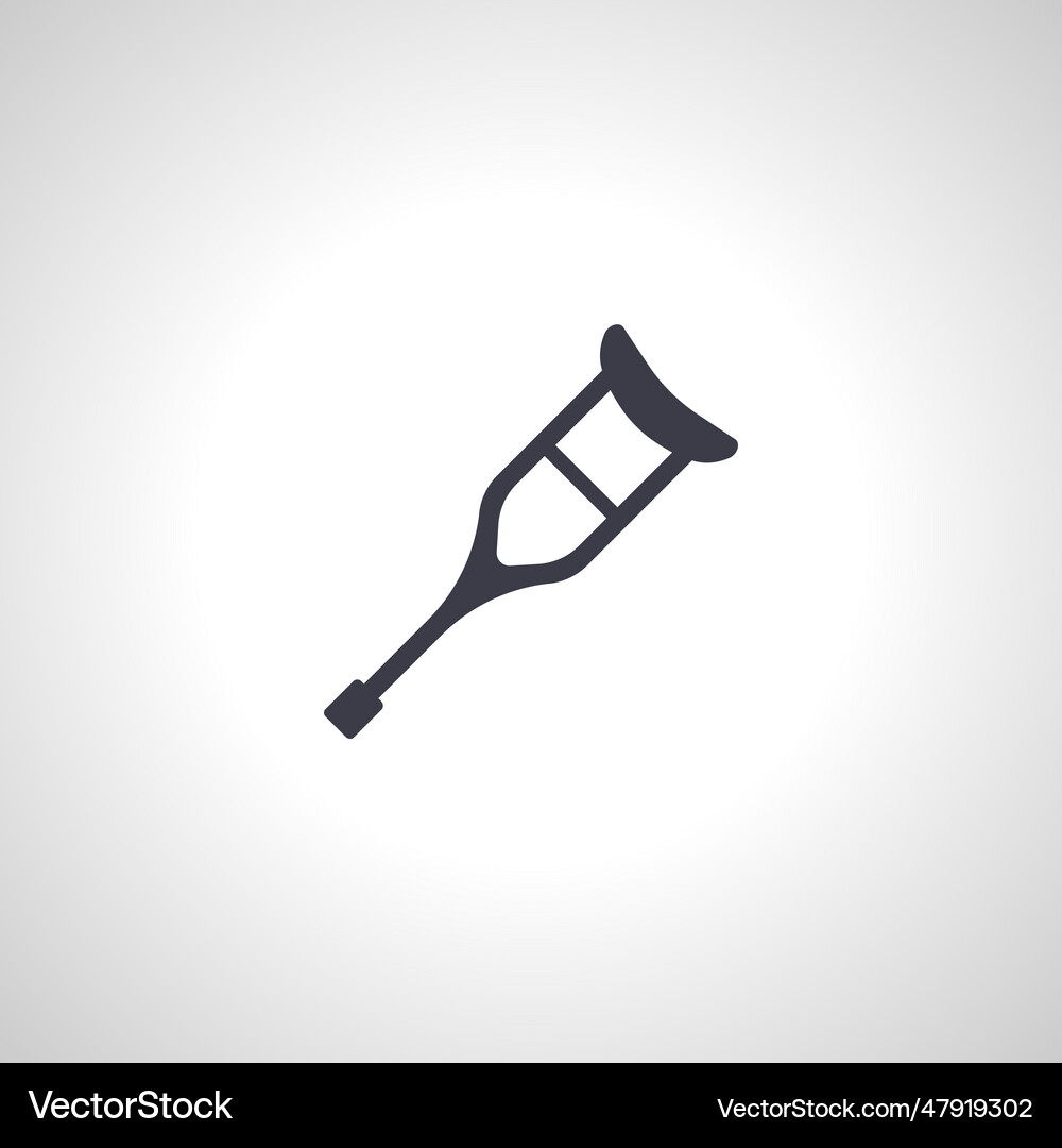 Crutch isolated icon crutch icon Royalty Free Vector Image