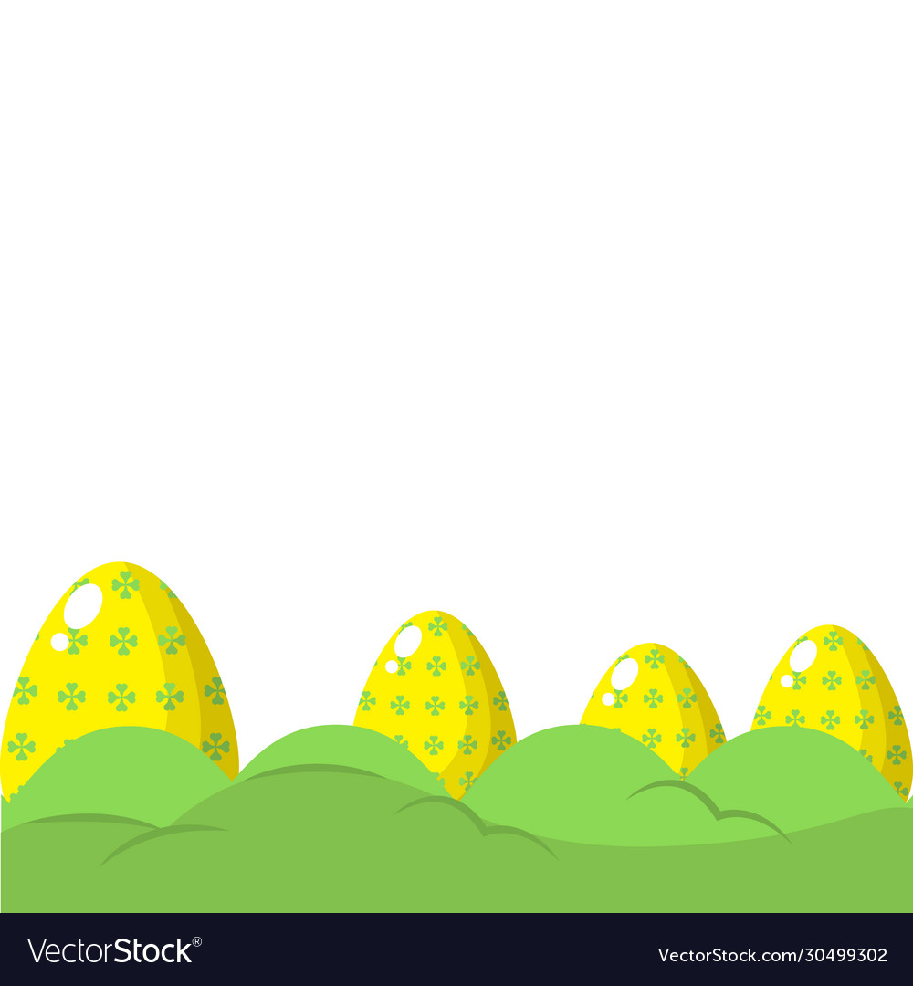 Empty paper template with egg element and garden Vector Image Empty paper template with egg element and garden