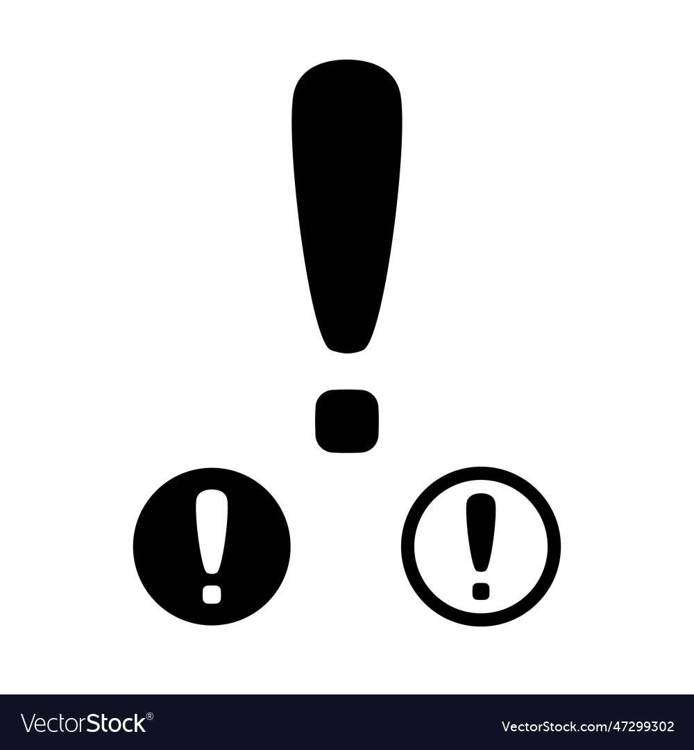 Exclamation Icon Set - Warning Signals