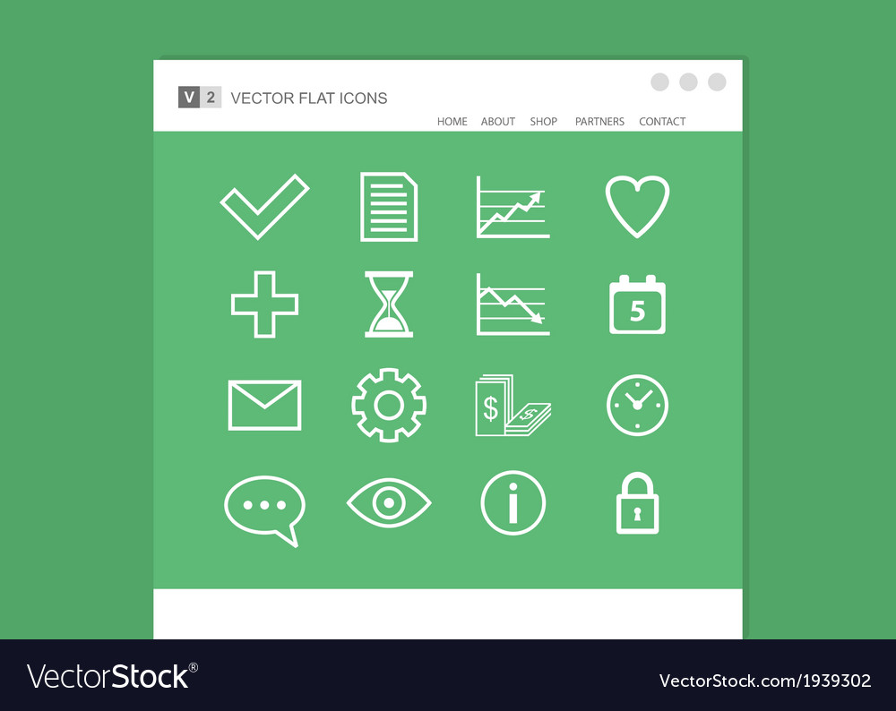 Flat web icons