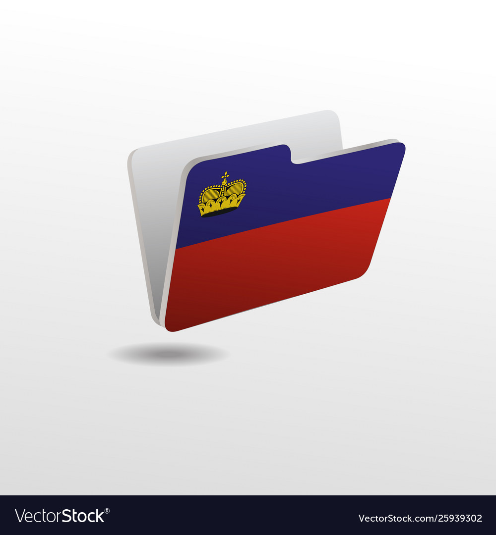 Folder with image flag liechtenstein Vector Image Folder with image flag liechtenstein