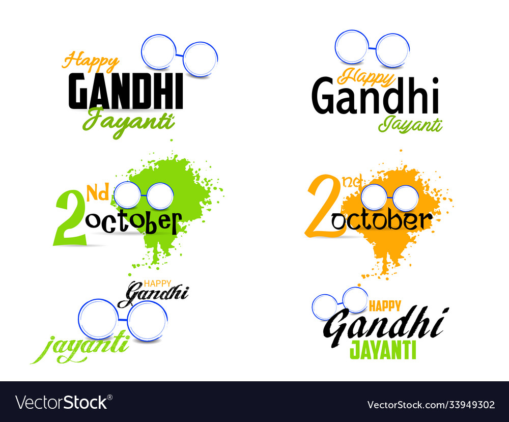 Gandhi Jayanti Line Art Celebration