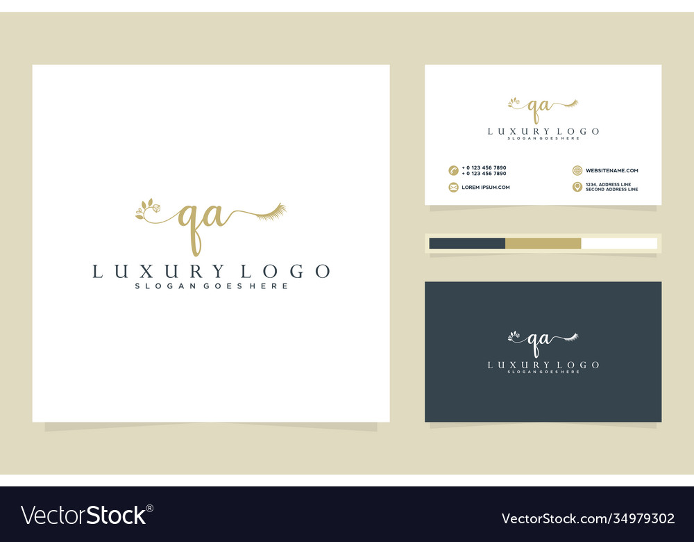 Initial qa feminine logo collections and business
