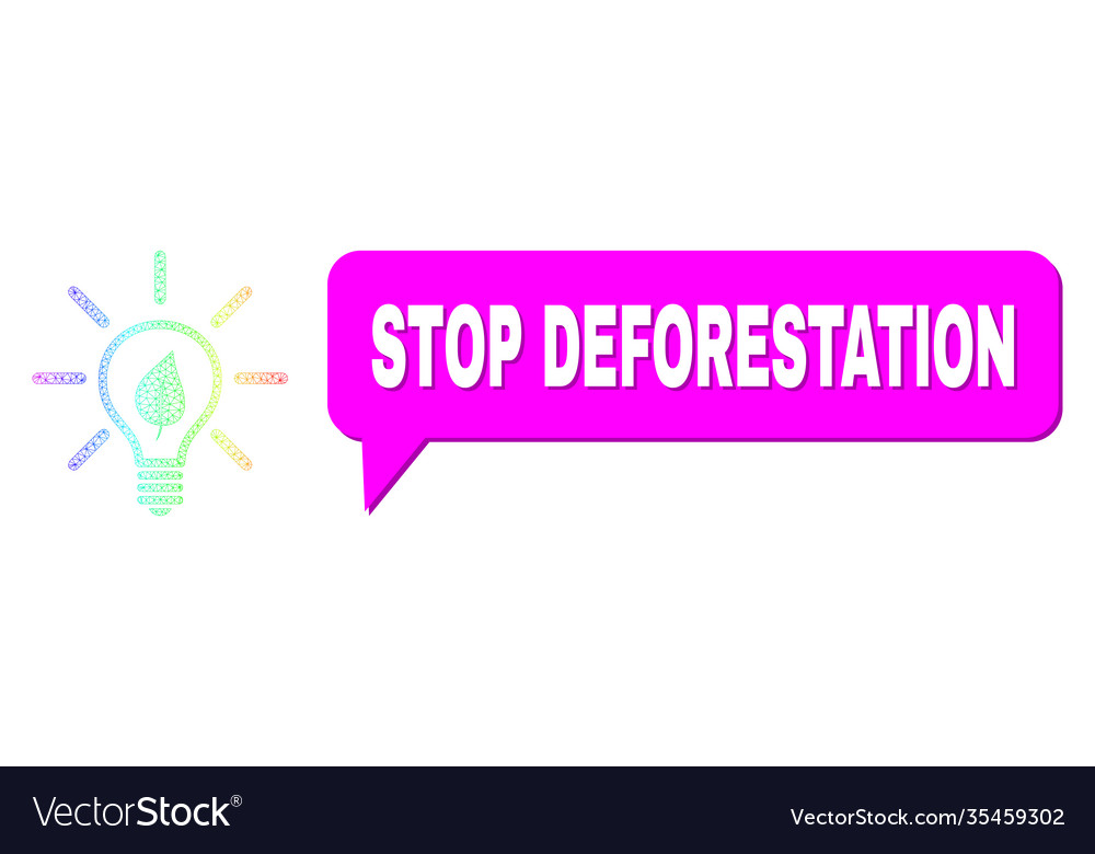 Spectrum net gradient eco light bulb icon and stop vector image Spectrum net gradient eco light bulb icon and stop