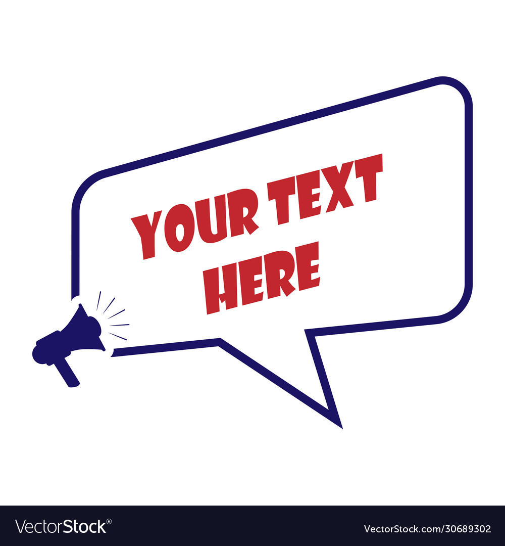 Text box callout for phrase or message vector image Text box callout for phrase or message