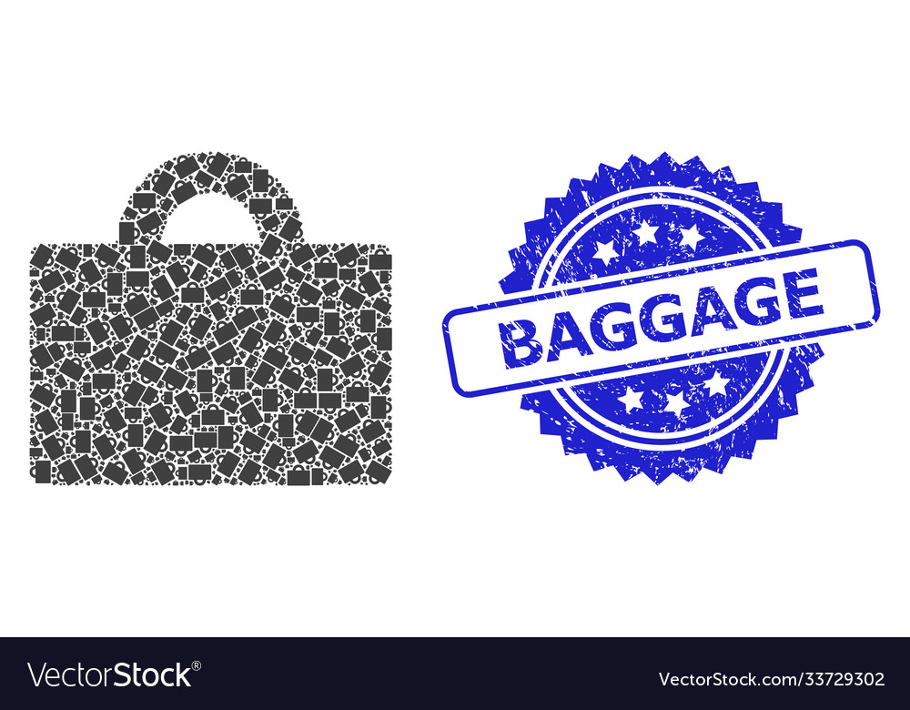 Textured baggage watermark and recursion Vector Image Textured baggage watermark and recursion