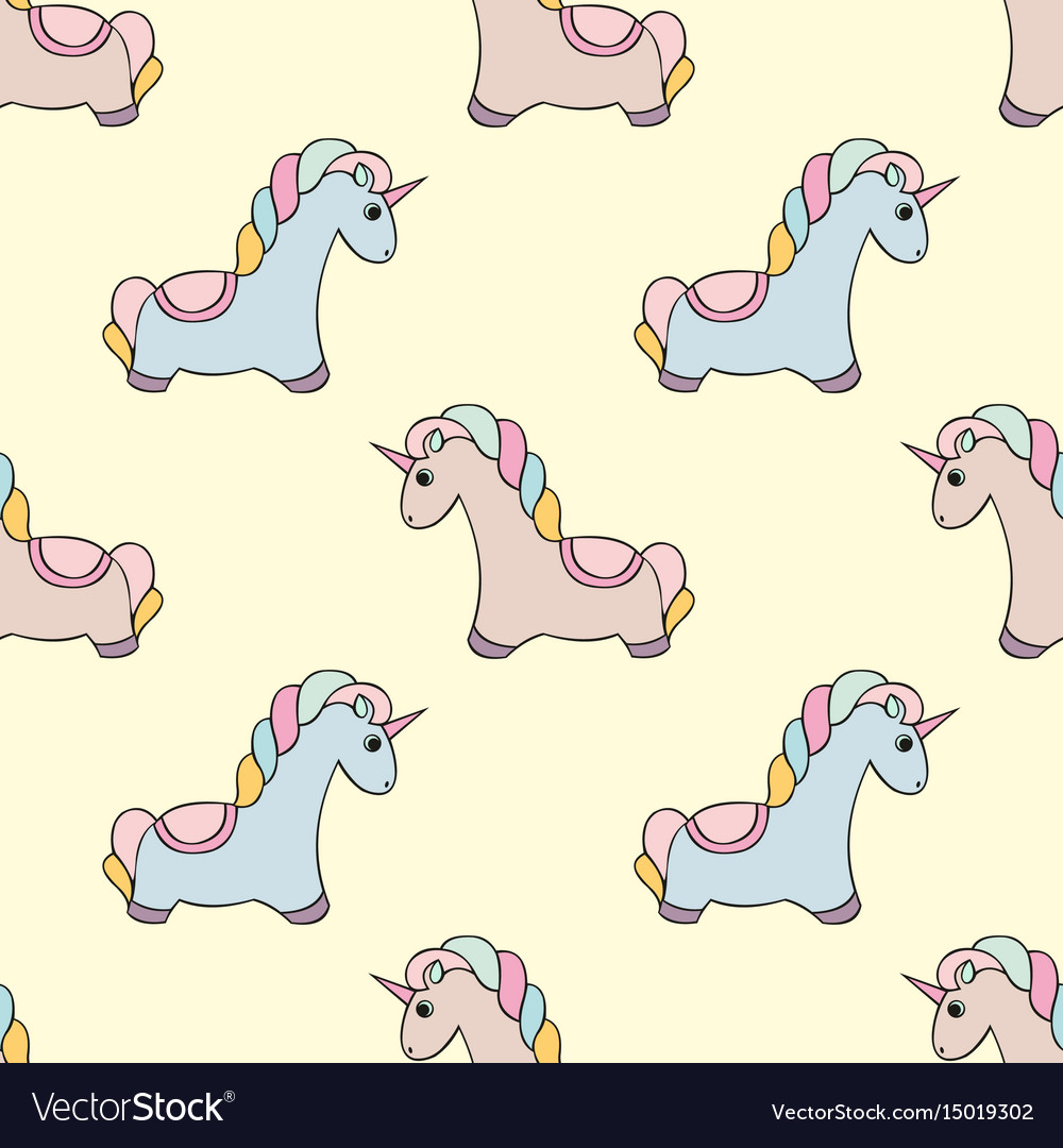 Unicorn seamless pattern with unicorns colorful