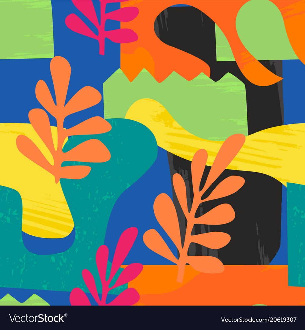 Abstract Pattern with Hand-Drawn Textures