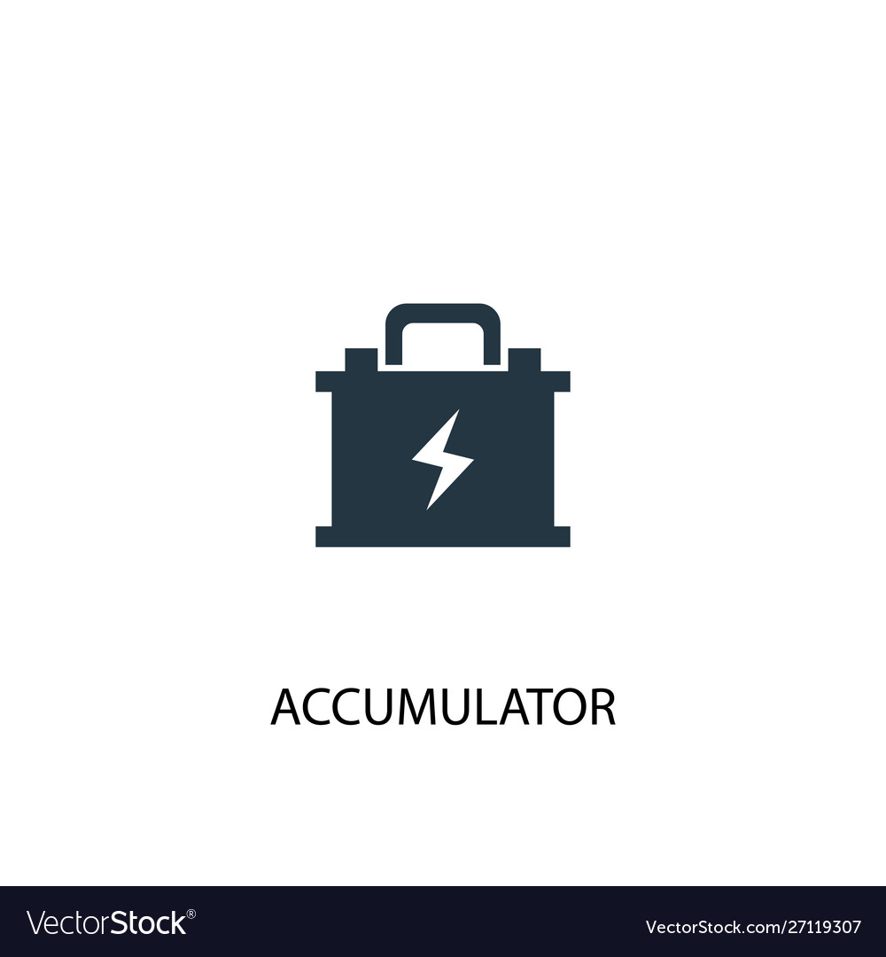 Accumulator icon simple element