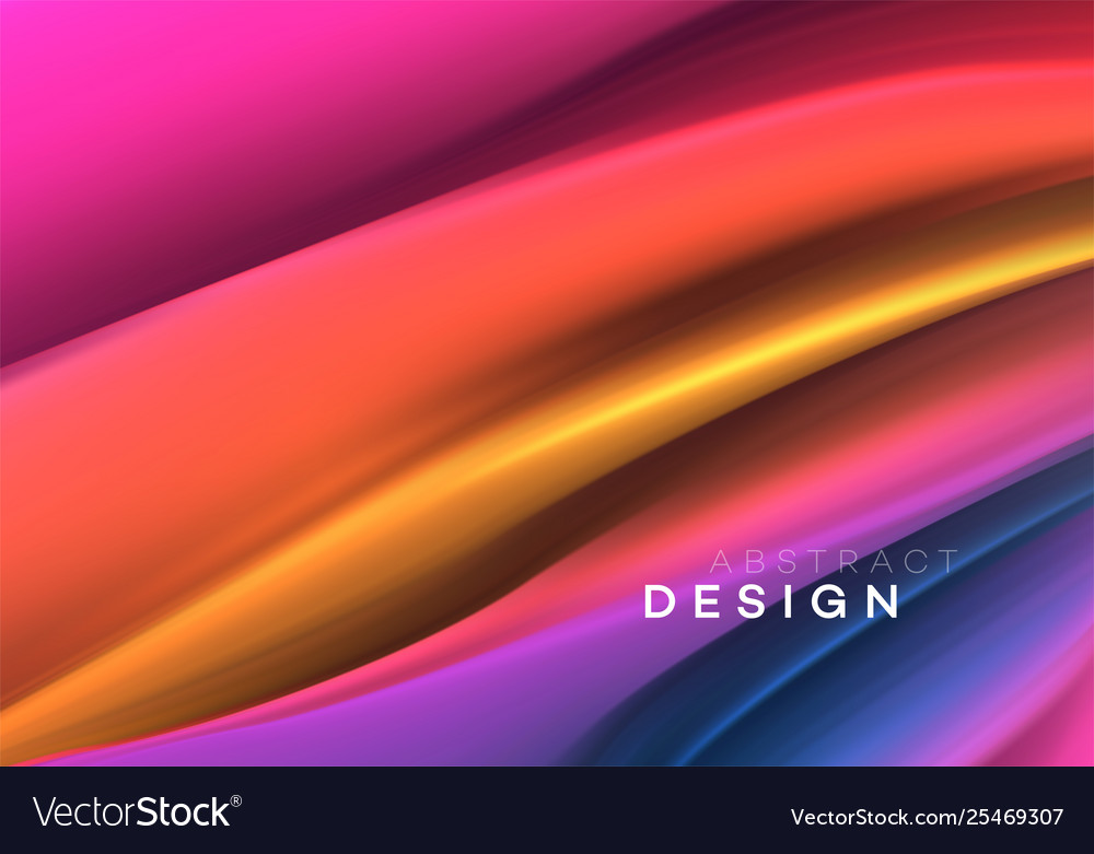 Color Flow Abstract Shape Poster Design Royalty Free Vector