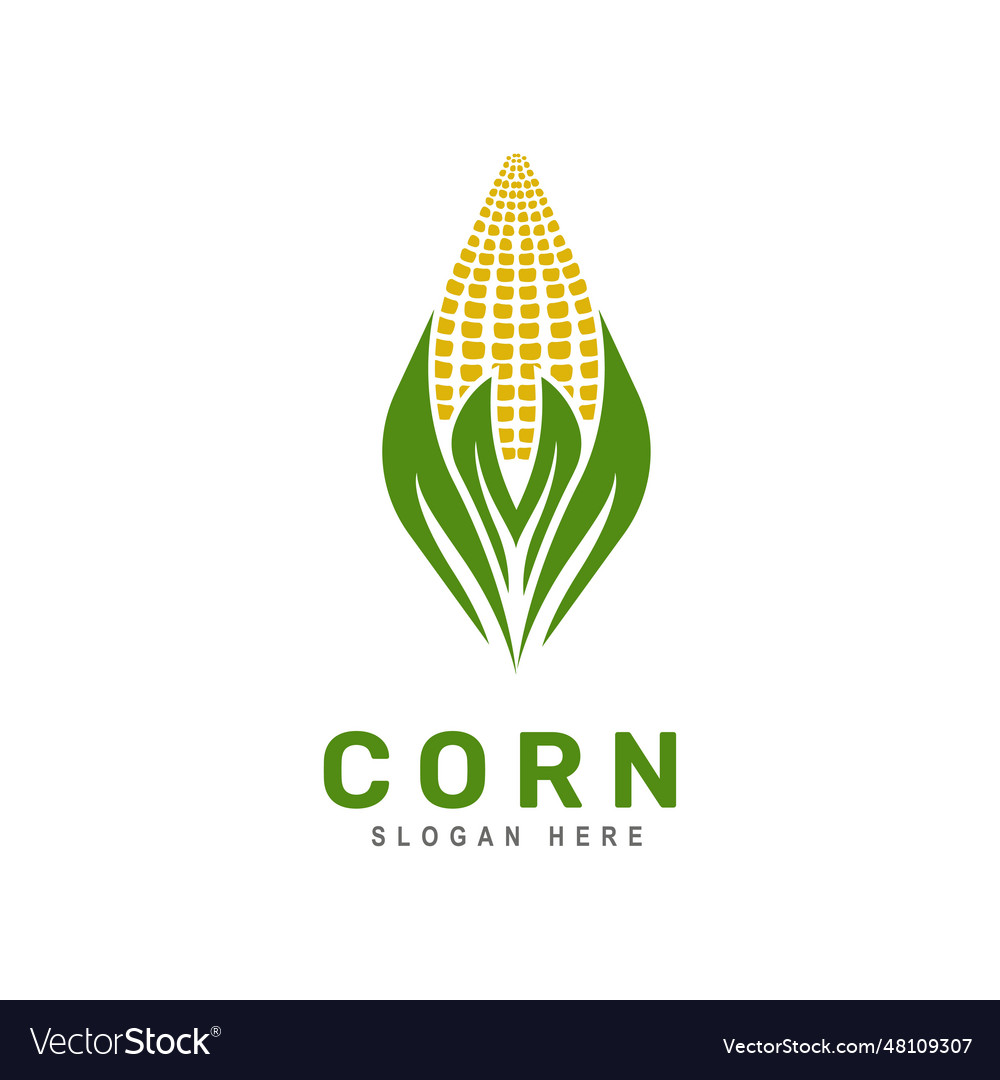 Corn logo design template Royalty Free Vector Image