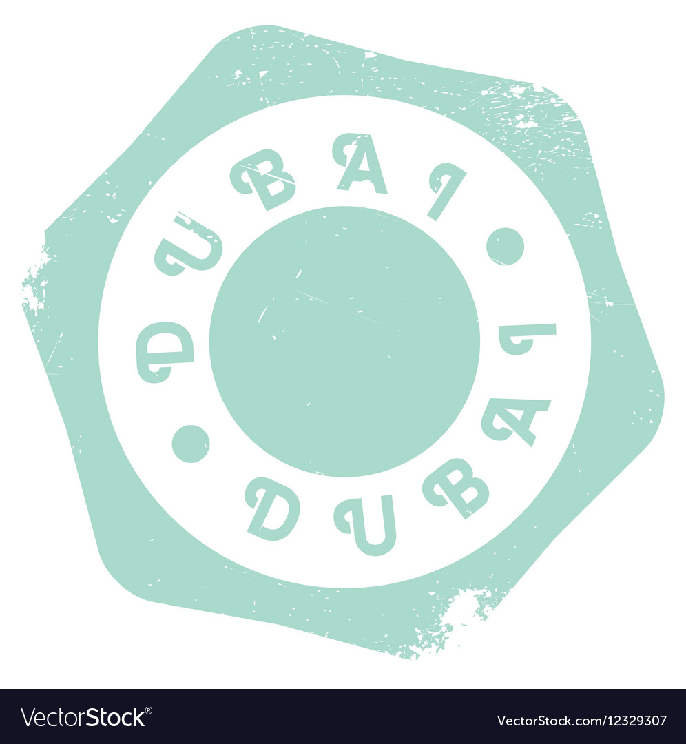 Dubai stamp rubber grunge Royalty Free Vector Image