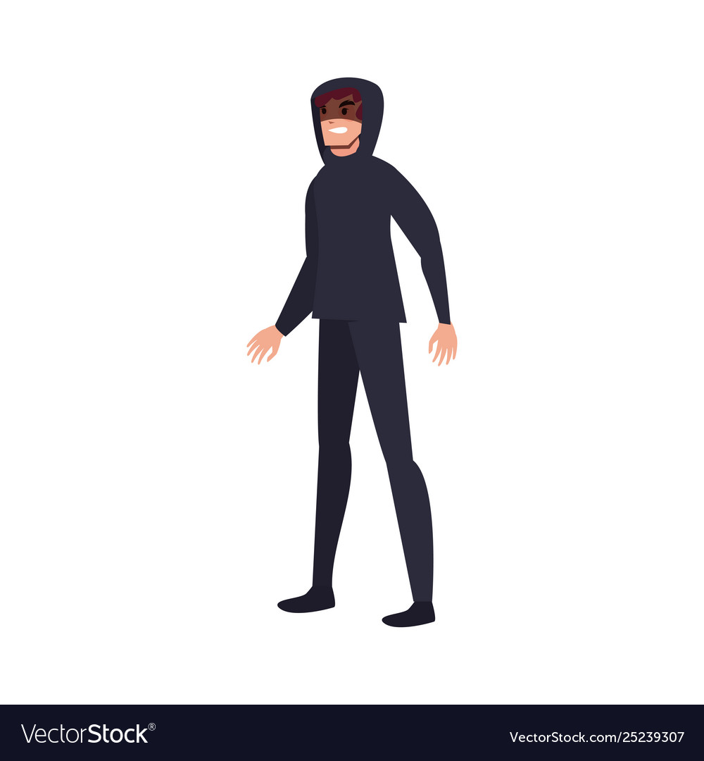 Hacker man character thief