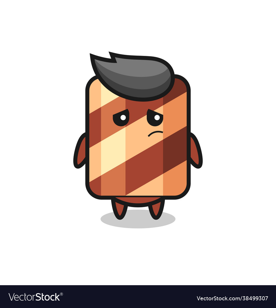 Lazy gesture wafer roll cartoon character