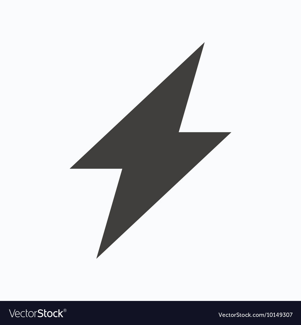 Lightning icon electricity energy power sign Vector Image