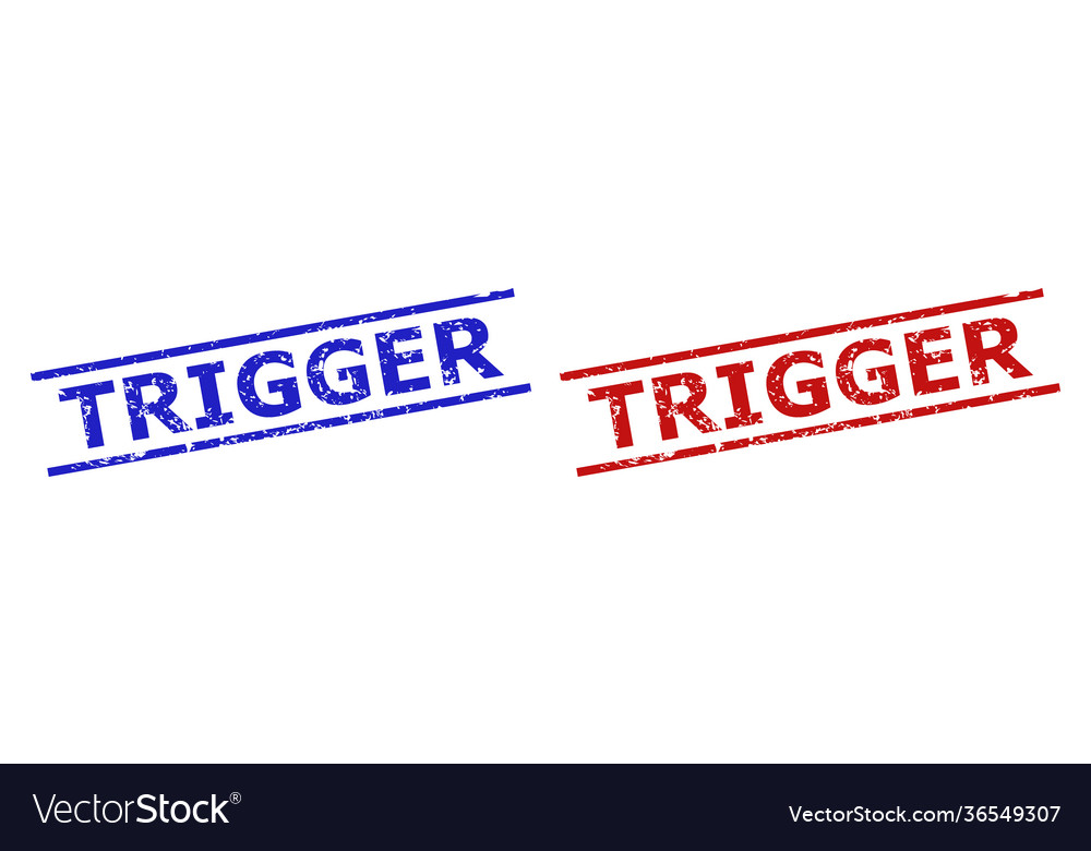 Trigger stamps with rubber style and parallel Vector Image