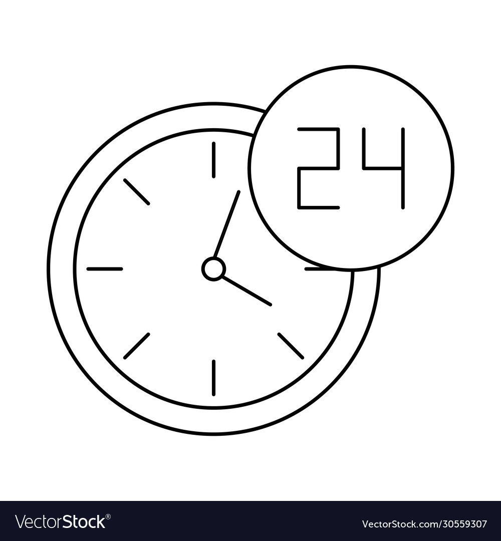 Wall clock with symbol open around line