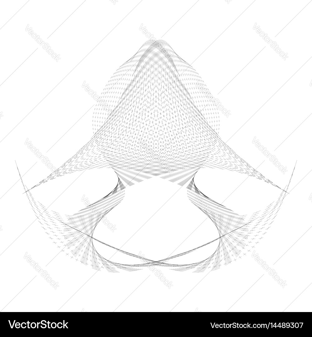 Warped parametric surface shape Royalty Free Vector Image