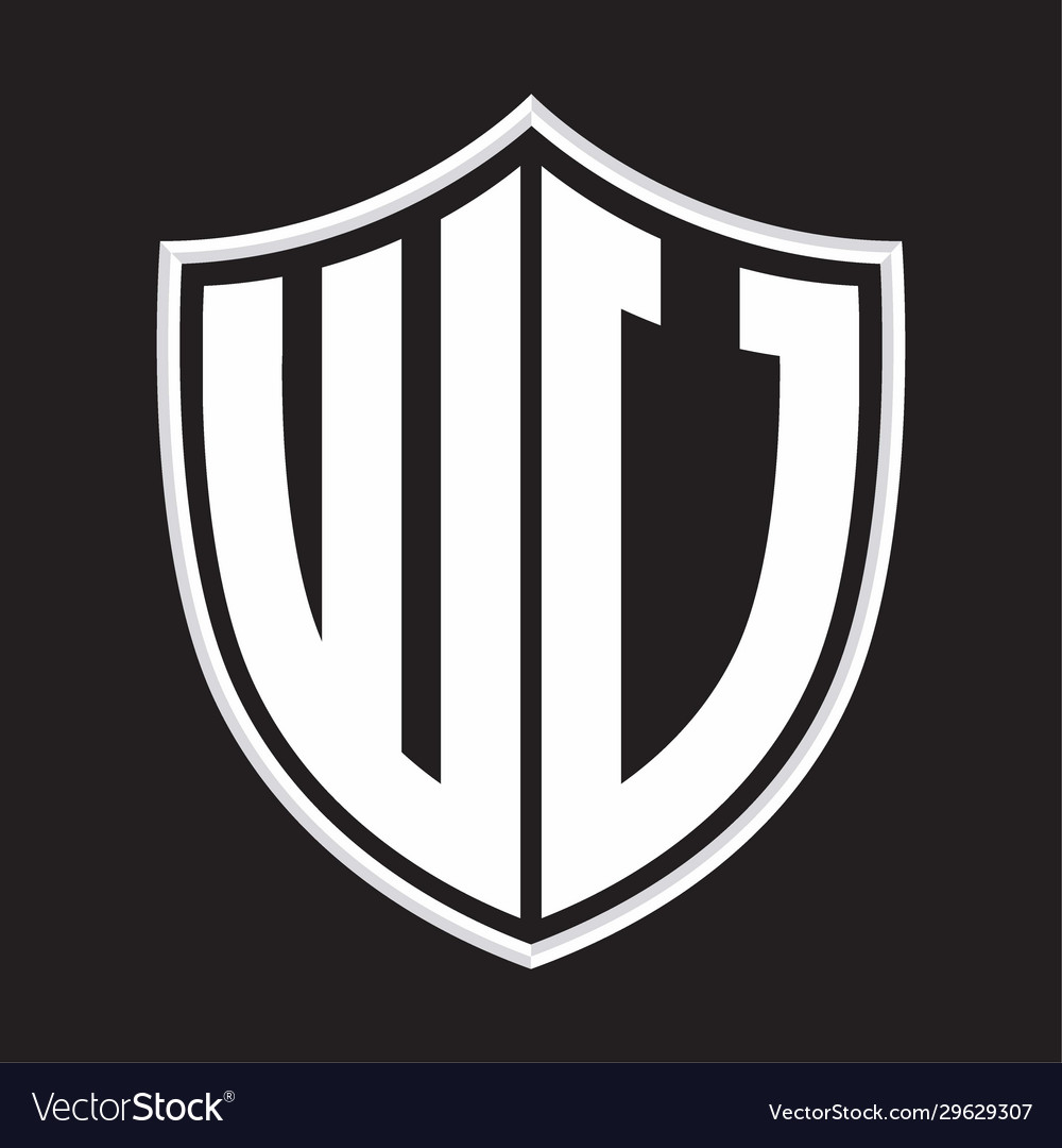 Wu logo monogram with shield shape isolated