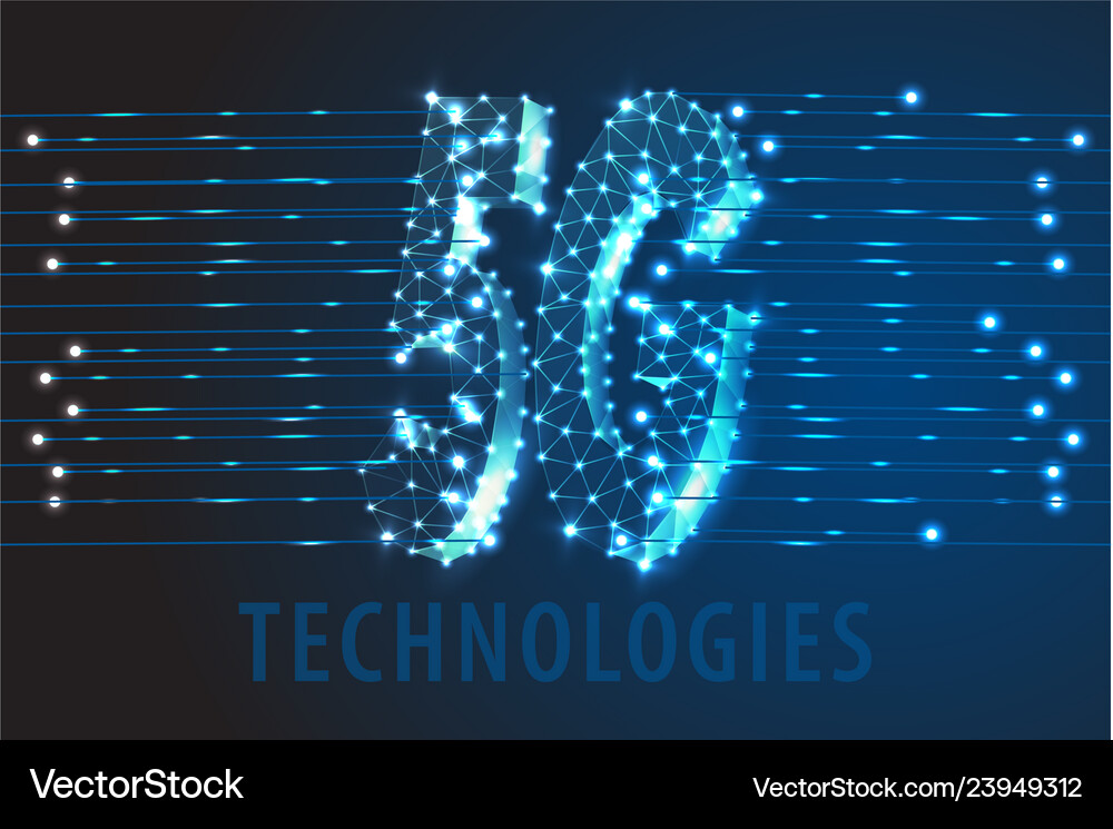 5g global network technology background Royalty Free Vector