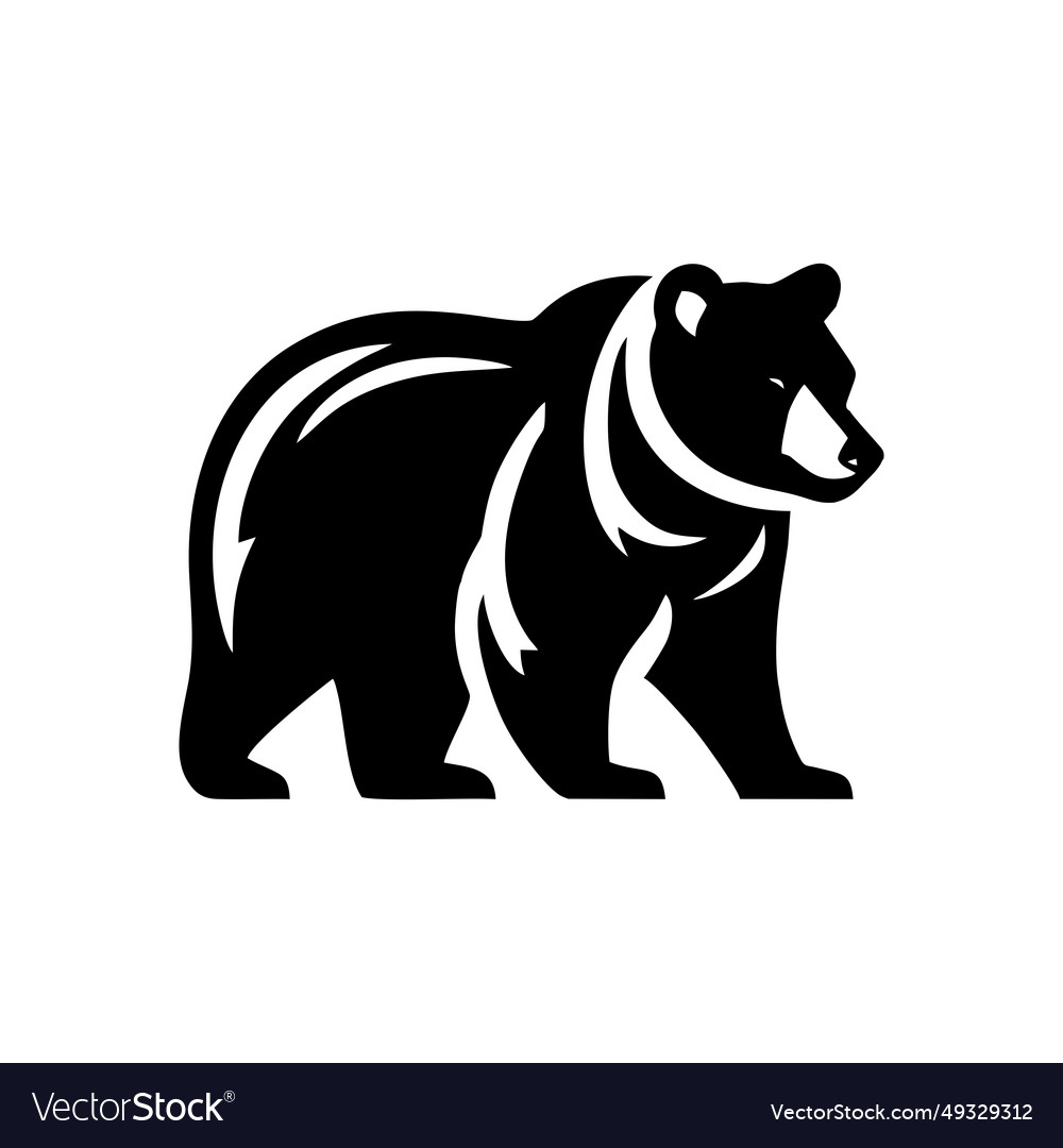 Bear icon silhouette wild animals