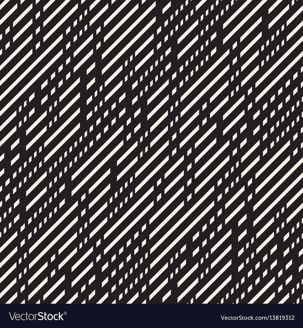 Black and white irregular dashed lines pattern vector image Black and white irregular dashed lines pattern