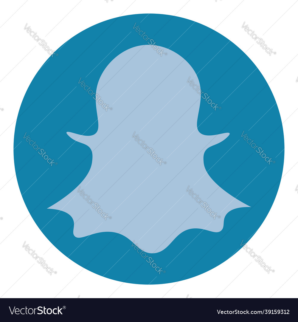 Blue snapchat sign on a white background Vector Image