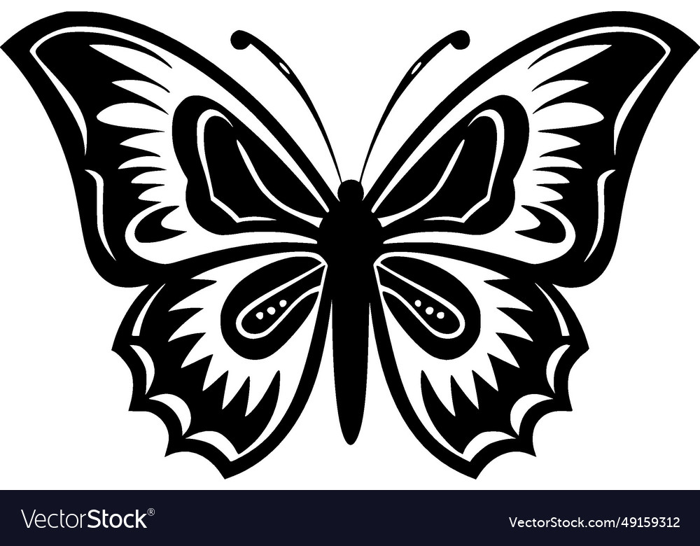 Butterfly - minimalist and simple silhouette Vector Image