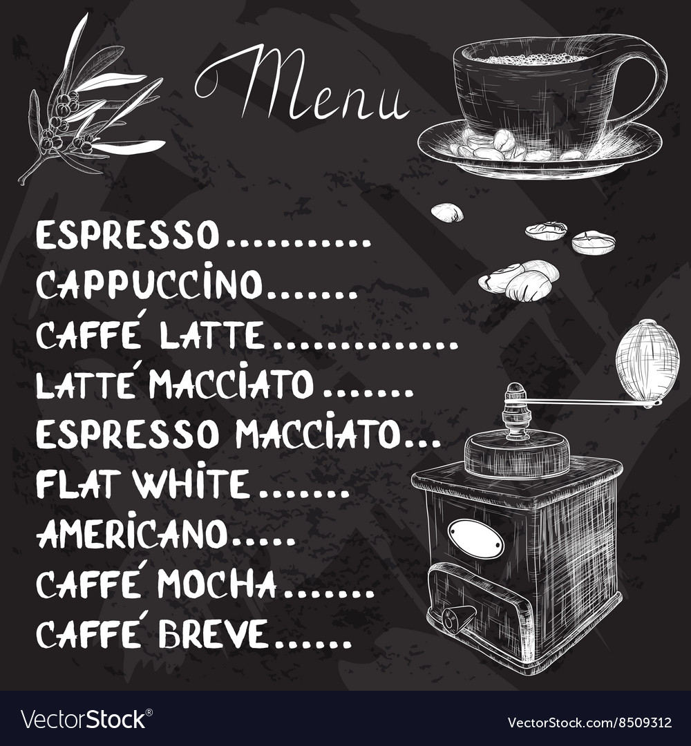 Download Coffee Menu Chalkboard Art - Image of Coffee and Tea