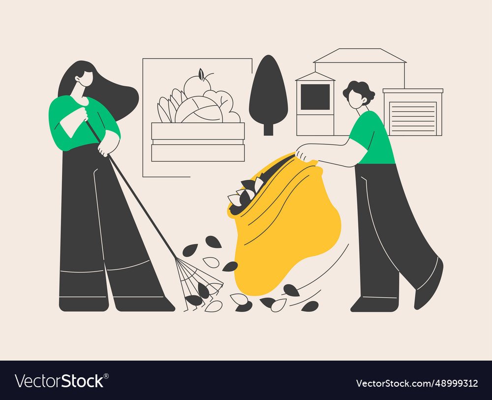 Fall clean-up abstract concept Vector Image Fall clean-up abstract concept