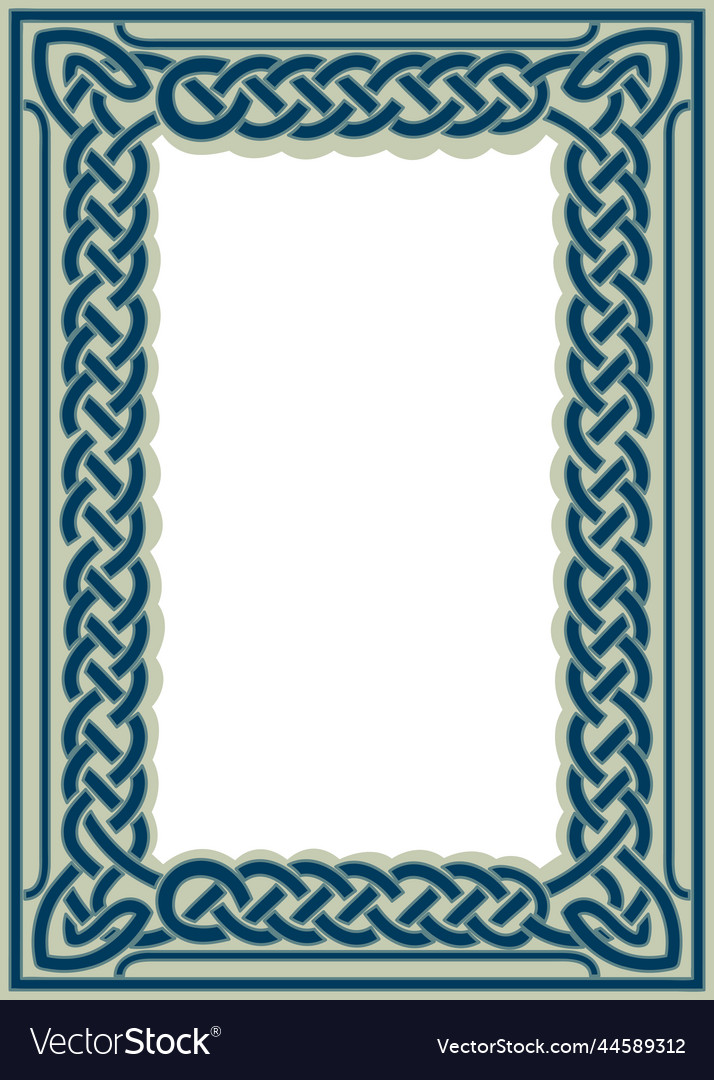 Hand drawn celtic frame design Royalty Free Vector Image