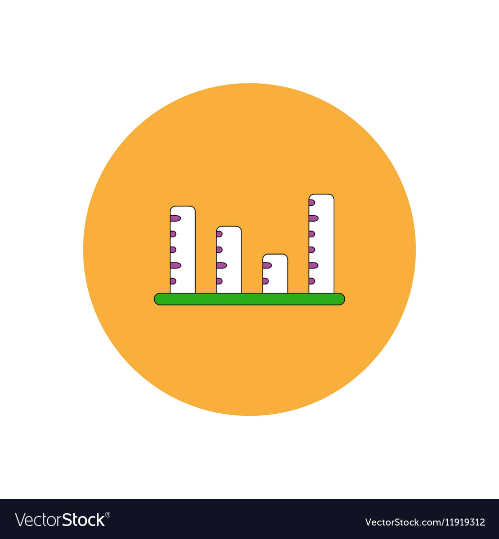 In flat design of column chart