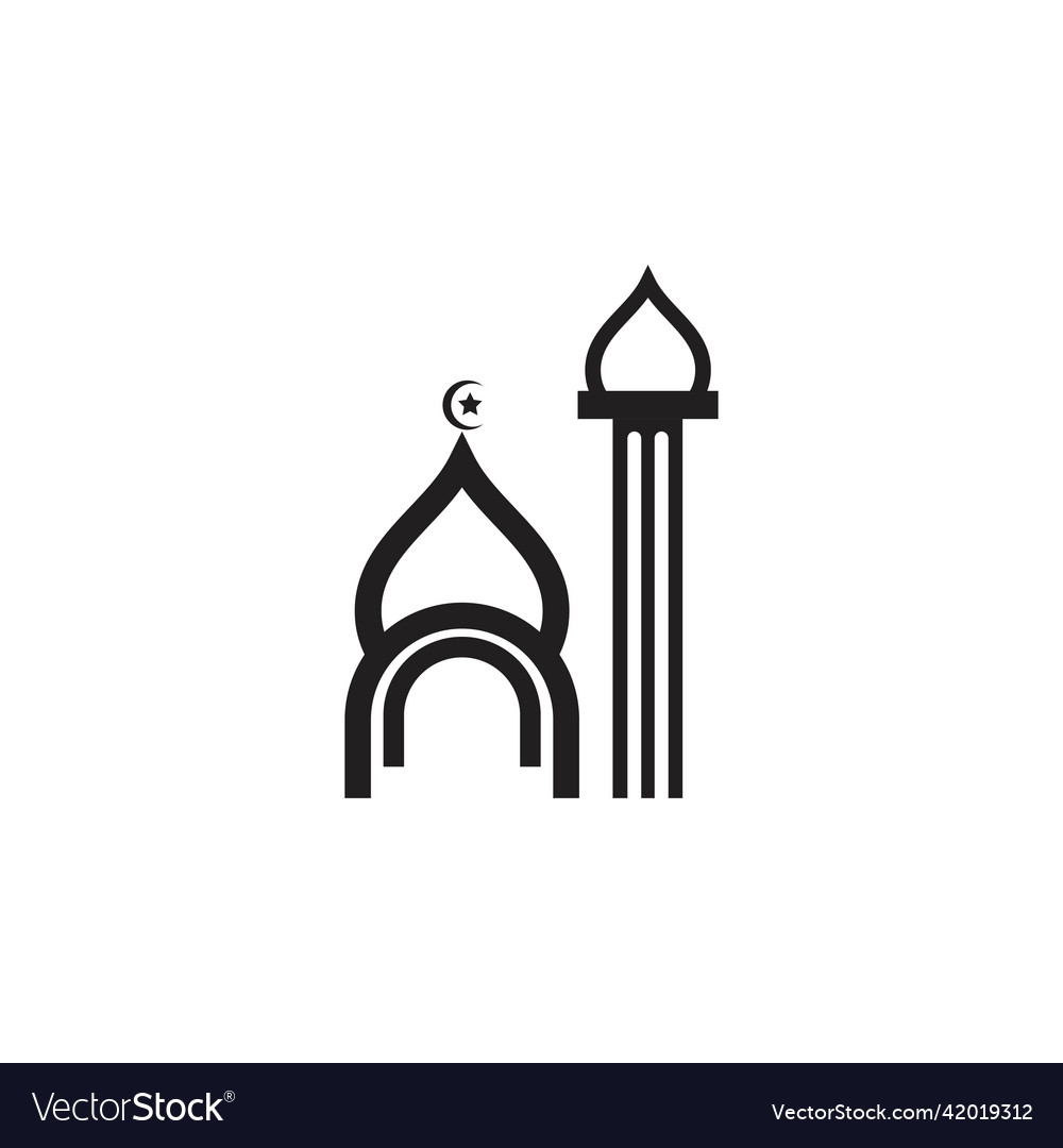 Islamic logo mosque Royalty Free Vector Image - VectorStock