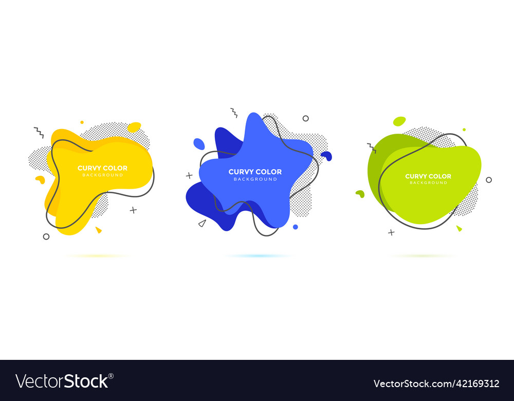 Modern liquid irregular amoeba blob shape abstract vector image Modern liquid irregular amoeba blob shape abstract