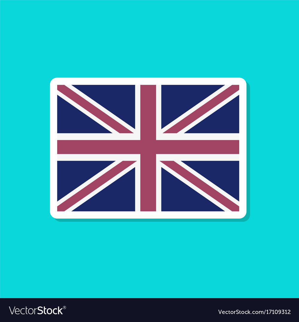 Paper sticker on stylish background britain flag