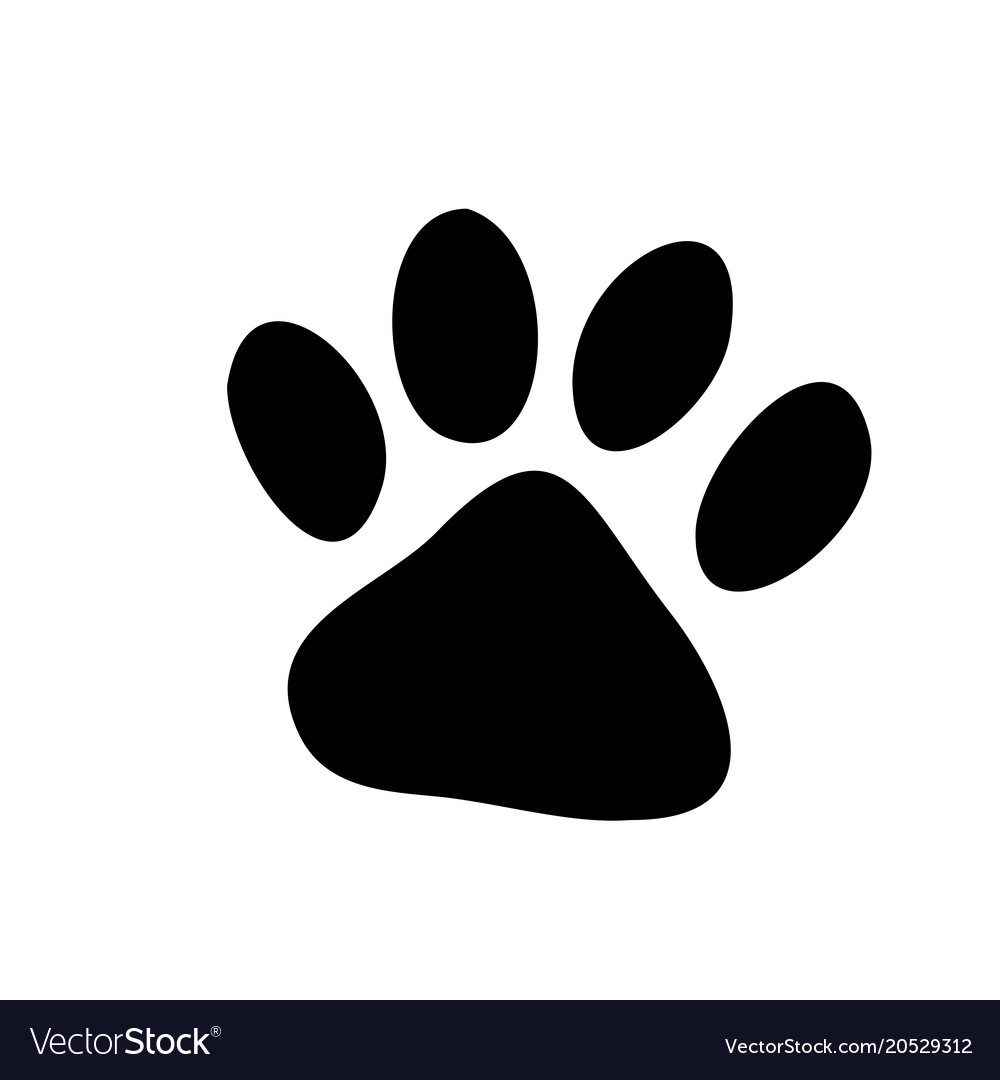 Paw prints logo isolated