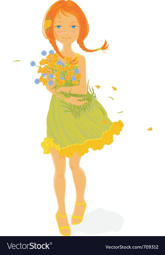 Pretty girl Royalty Free Vector Image - VectorStock