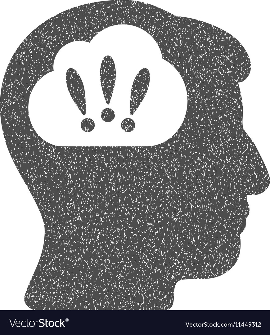 Problem brainstorm grainy texture icon