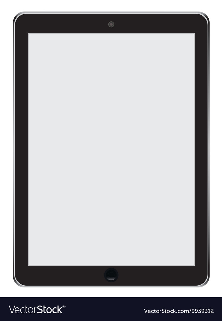 Realistic tablet pc computer with blank screen