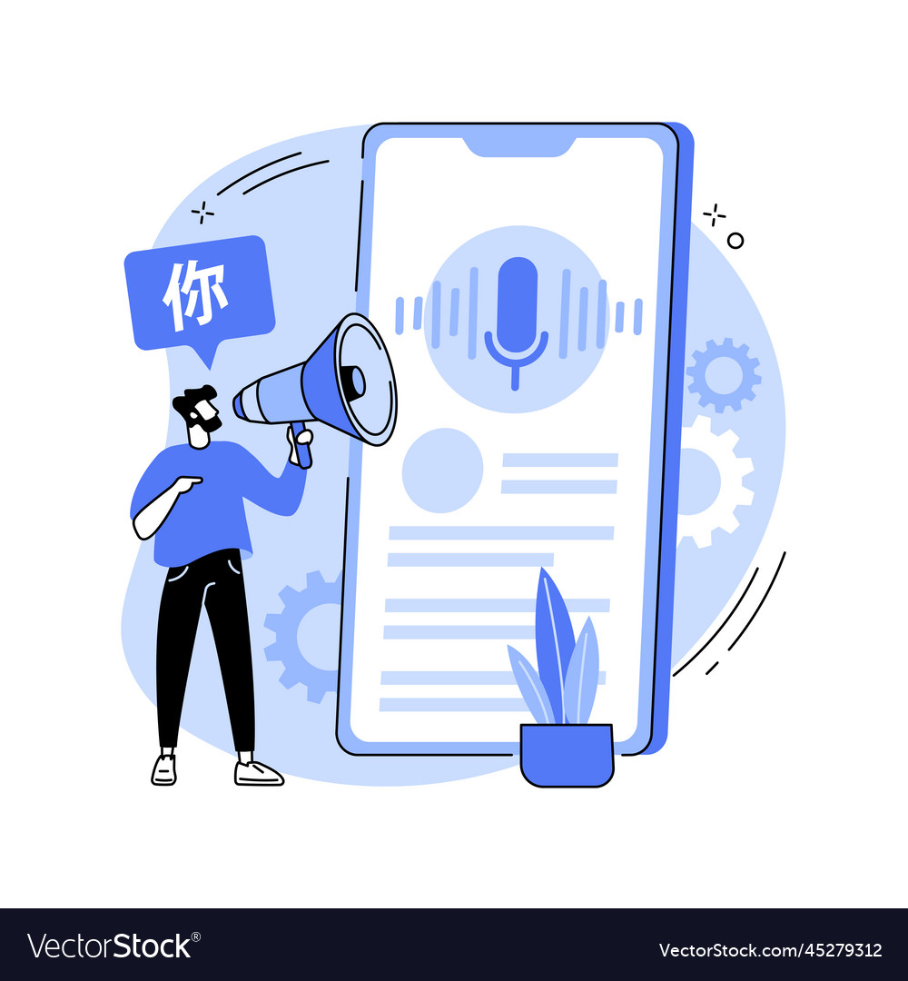 Speech to text abstract concept vector image Speech to text abstract concept