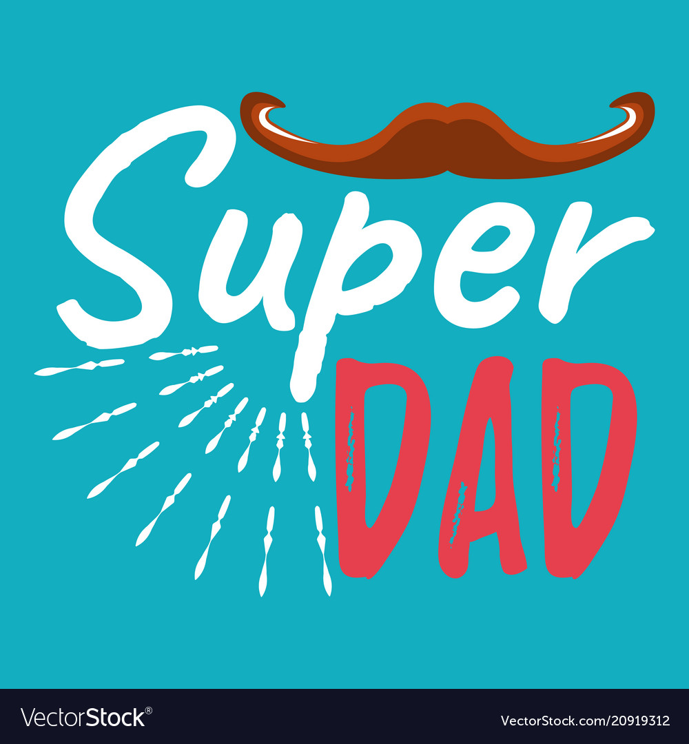 Super dad banner and giftcard fathers day poster