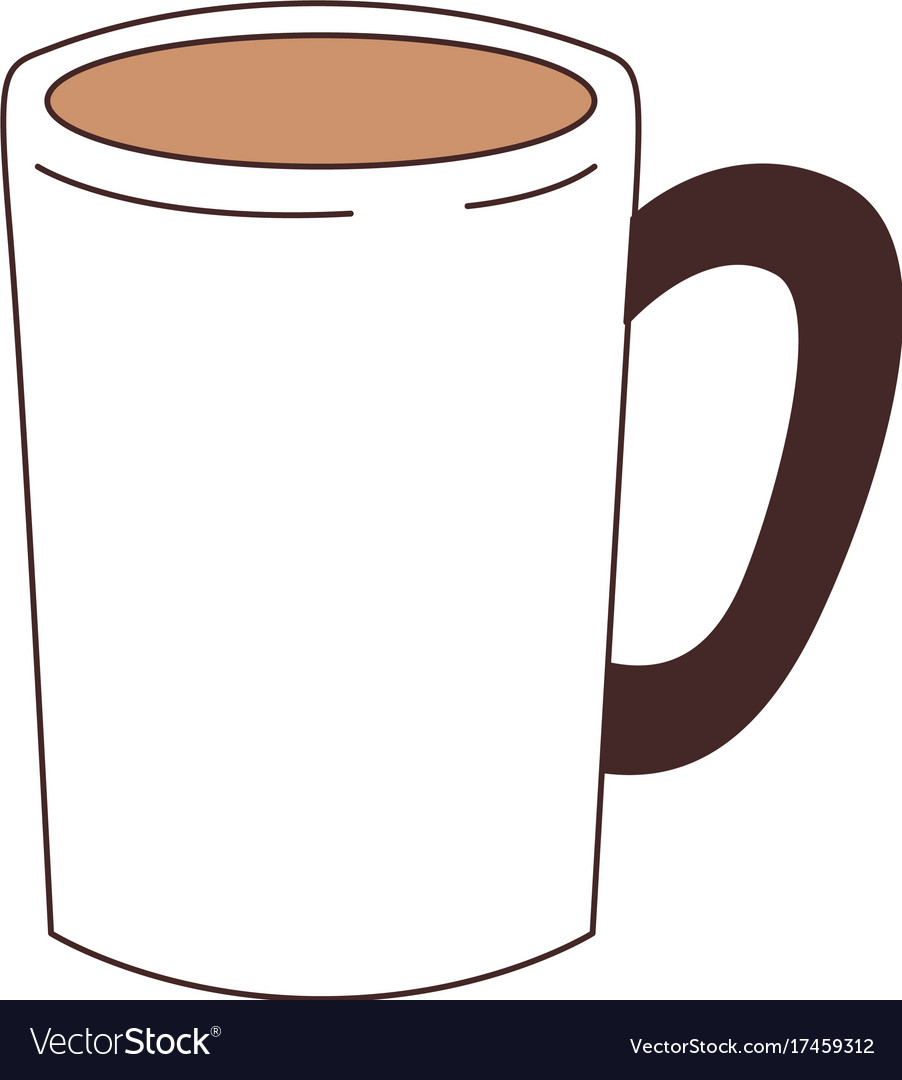 Tubular Tasse Kaffee mit Griff Silhouette Farbe