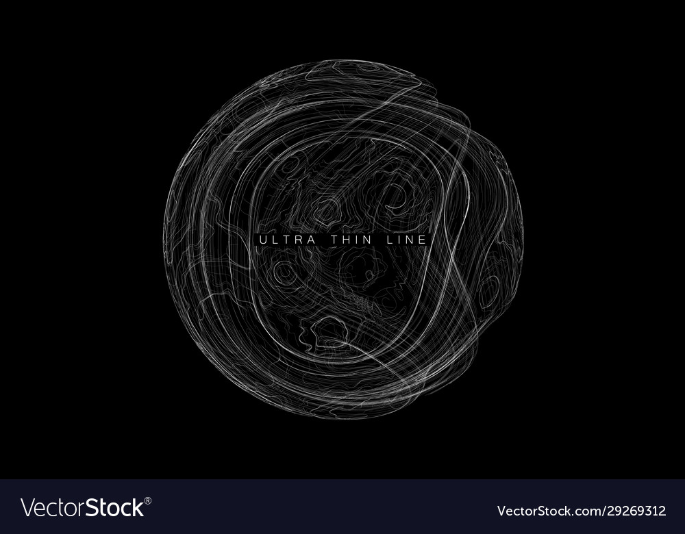 Ultra thin line fluid geometry dynamic vector image Ultra thin line fluid geometry dynamic