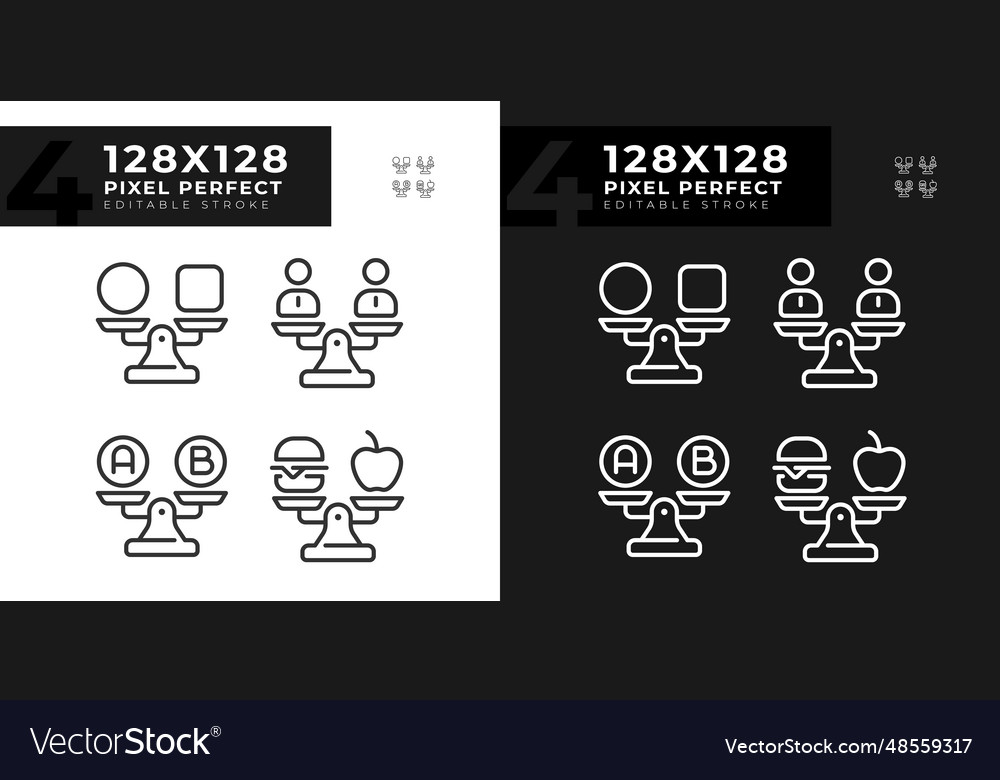 2d pixel perfect dark and light comparisons icons