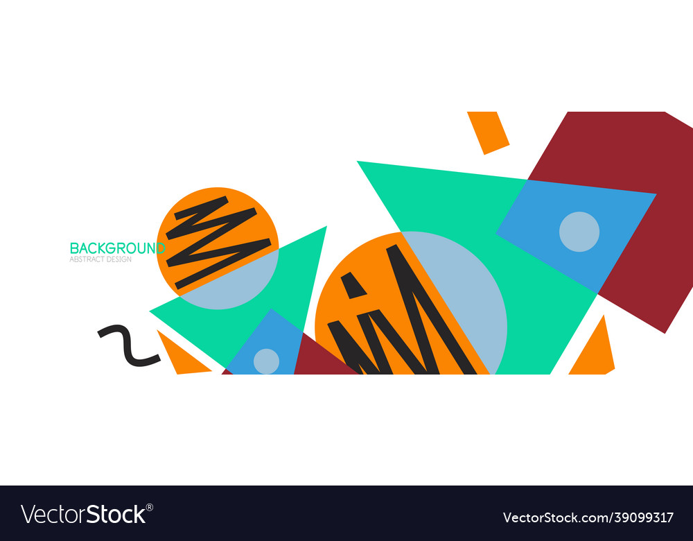 Abstract background blocks lines triangles vector image Abstract background blocks lines triangles