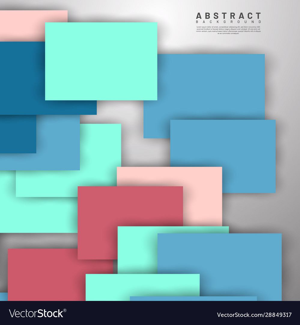 Abstract background overlapping full-color square vector image Abstract background overlapping full-color square