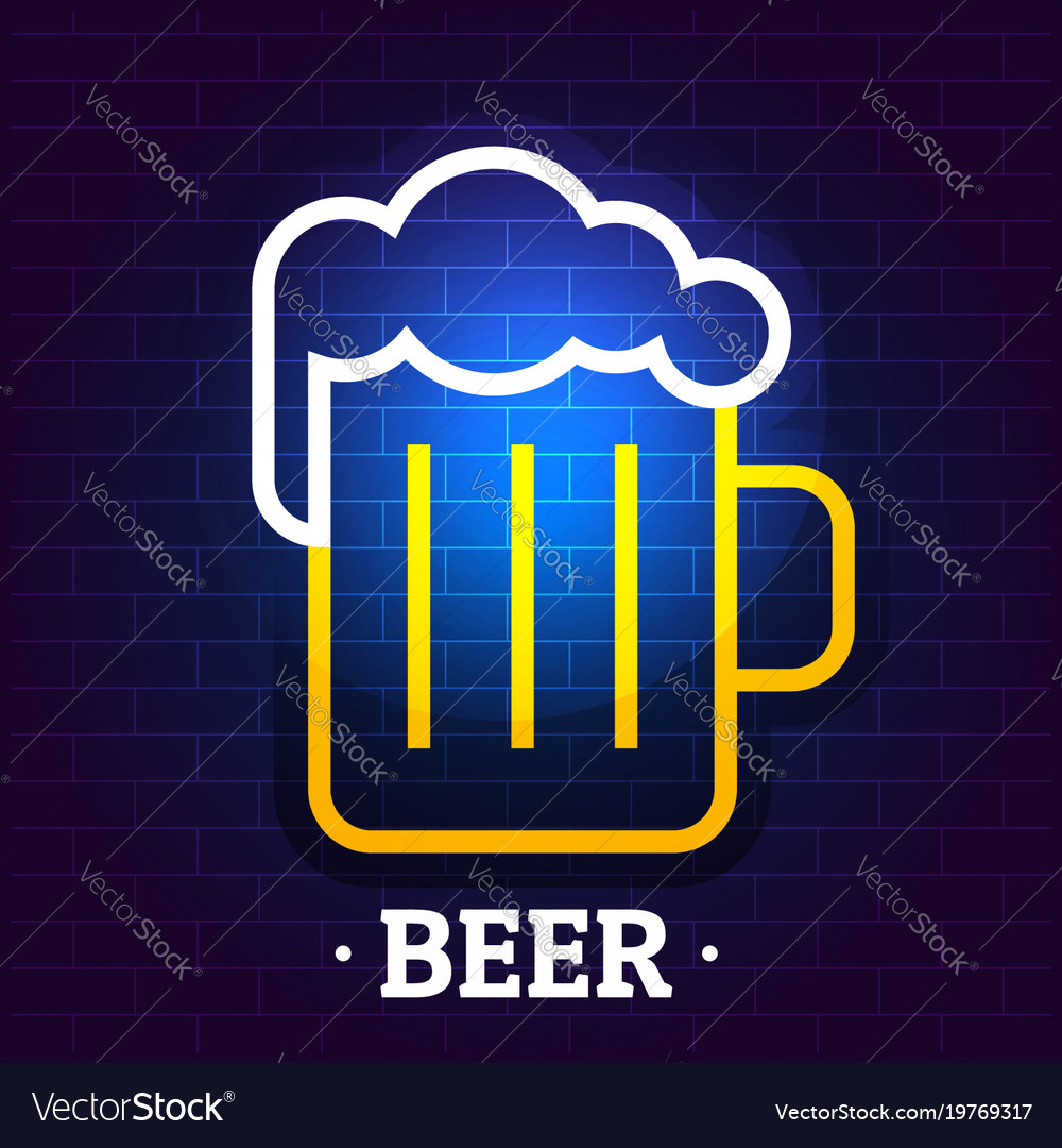 Beer Logo Flat Style Royalty Free Vector Image