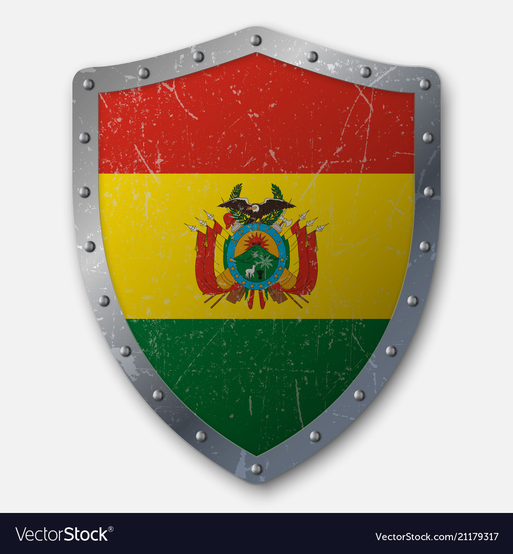 Bolivia Shield with Flag