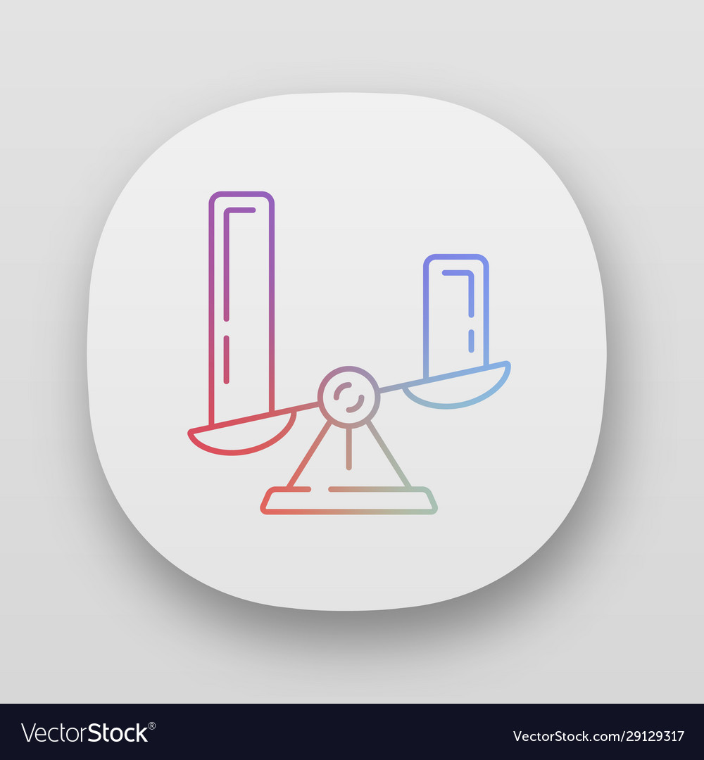 Vergleichsdiagramm App-Icon uiux Benutzeroberfläche vector image Vergleichsdiagramm App-Icon uiux Benutzeroberfläche