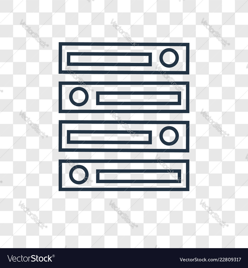 Database concept linear icon isolated vector image Database concept linear icon isolated
